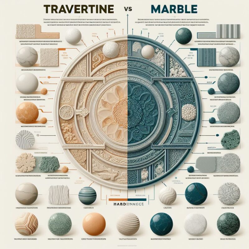 تفاوت سنگ تراورتن و مرمریت
